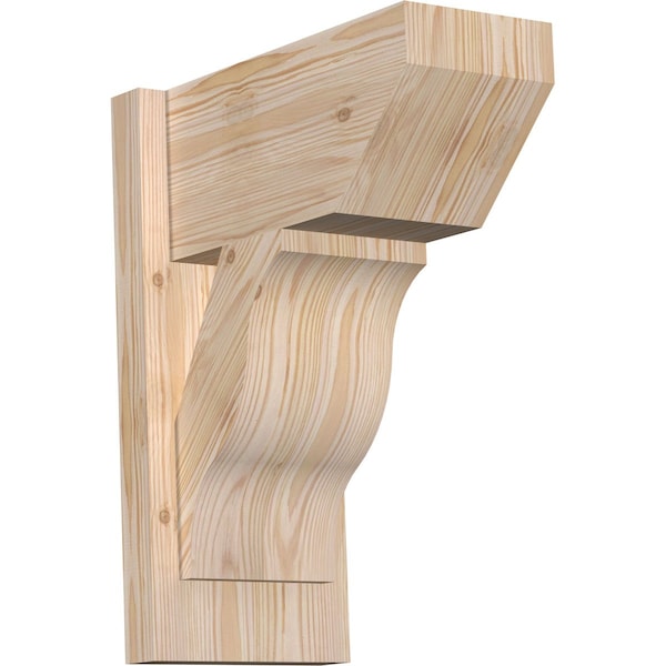 Ekena Millwork Funston Slat Smooth Outlooker, Douglas Fir, 7 1/2"W x 14"D x 18"H OUT08X14X18FST06SDF - main